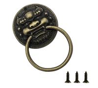 PENCHEAK Metallo singolo foro Creatura Testa Governo Maniglia Vintage Solid Hardware per Mobili Miglioramento