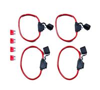 PENCHEAK Pacchetto 4 Robuste Inline Ottone Fusibili Thought 12V con Accessorio 40A per Auto per Auto E Protezione Protezione del Veicolo Protettivo