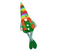 PENCHEAK Patricks Day gnomi a gamba lunga peluche figurine bambole con cappello arcobaleno folletto irlandese figura giocattolo per feste decorazioni per la casa peluche leprechaun figurina