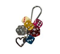 PENCHEAK Piccolo supporto per softball a forma di dado, bello e distintivo, con accessorio per stili e funzione decorazione della borsa, Guardando al futuro, Taglia unica