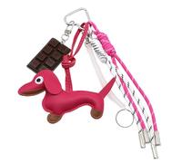 PENCHEAK PU Keyring Chocolate Keychain Chiave Catene Castano BASSATTO NYLON ROPE KeyHolditers Per Le Decorazioni Dello Zaino Per Sacchetti Per Cani Sacchetti Per Cani Gustcinetto Cioccola