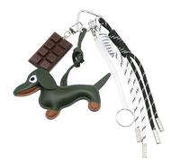 PENCHEAK PU Keyring Chocolate Keychain Chiave Catene Castano BASSATTO NYLON ROPE KeyHolditers Per Le Decorazioni Dello Zaino Per Sacchetti Per Cani Sacchetti Per Cani Gustcinetto Cioccola