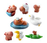 PENCHEAK Set 10 Modelli Animali Da Anatra Capybaras Per Accento Per Casa Figurine Anatra Capybaras