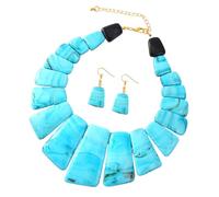 PENCHEAK Set Collana E Orecchini Vintage Set Resine Alla Con Collana E Orecchini Per Le Date Usura Quotidiane Accessori In Stile Vintage