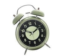 PENCHEAK Sveglia vintage con due campane con luce notturna suono forte per chi dorme pesante quadranti fluorescenti verdi a batteria decorazioni per camera da letto