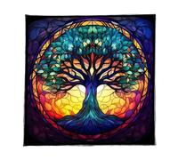 PENCHEAK Tarocchi Tovaglia Cerchi Pattern Albero Astrologia Altari Tessuto Divinazioni Tavolo Tavolo Stregoneria Alimentazione del Circolo Tarochi Tanici Tanici Tangotettestri