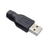PENCHEAK USB maschio/femmina a testa rotonda foro circolare 5.5x2.1mm femmina presa connettore USB5V ricarica adattatore di alimentazione ampia compatibile