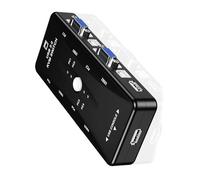 PENCHEAK USB2.0 KVM Switcher 1080p Splitter VGA per Le Spine Controllo Periferiche Senza Sforzo E Play No Nede Software KVM Switcher