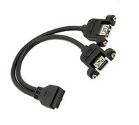 PENCHEAK USB3.0 Porta Doppia Tipo Montaggio A Vite Femminile A Schede Madri 20pin Cavo per Trasferimento Dati Rapido 5 Gbps Adattatore USB
