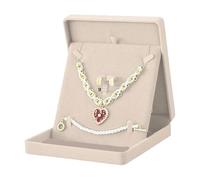 PENCHEAK Velluti portatili Display Case Contenitore di Immagazzinaggio Per Anelli Collane Orecchini Fidanzamento Gioielli Regalo Scatola di Gioielli di Nozze