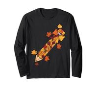 Pencil Autumn Fall Leaves Cozy Vibes Maglia a Manica
