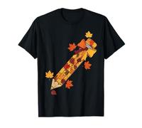 Pencil Autumn Fall Leaves Cozy Vibes Maglietta