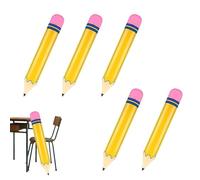 Pencil Balloons,27in 6 Pieces Decorations Photo Prop | Back to School Inflatable Balloons | for Boys Girls Kids Preschool Graduation Welcome Party Classroom Teacher Appreciation