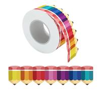 Pencil Bulletin Board Border, 65ft Colored Pencils Die-Cut Rolled Paper Trim, 2.76x2.52 inches Decorative Borders for Classroom, Homeschool, Kids’ Rooms, and Educational Displays