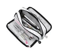 Pencil Case for Girls, Dot Oxford Multi-Compartment Pencil Pouch 21x8.5cm