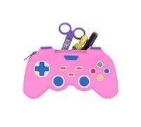 Pencil Case Game Controller - Matite per gamer, scatola di cancelleria | Organizzatore per scuola con grande capacità per ragazze, portamatite portatile con cerniera resistente, K, rosa., vedi