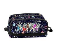 Pencil Case Large Capacity 6 Layer Polyester Pen Bag Student Organizer | Pen Pouch - 3D Fabric Design With Compartments | Zipper Stationery Storage | Multipurpose Holder For School Office College