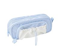 Pencil Case, Large Capacity School Bag, 8.27x3.35x2.2inches, Zippered Pen Organizer Pouch, Multi-Compartment Design, Lightweight and Portable, Ideal for Kids, Teens, College, Classroom, Travel Use