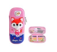 Pencil Case Organizer for kids large-capacity 3D three-dimensional multi-compartment pupil pencil case childrens school suppliesLittle Fox