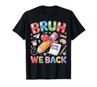 Pencil Crayon First Day of School Bruh We Back Fifth Grade Maglietta