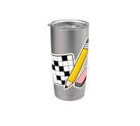 Pencil Eraser Hour Cruciverba Gomma Bicchiere termico in acciaio inox doppia parete