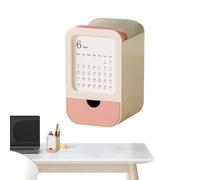 Pencil Holder,Desk Drawer Organizer | Storage Container With Built-in Drawer Calendar | Pen Holder | Desk Drawer Organizer For Office, School Home Classroom, Vanity Table