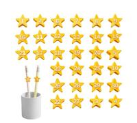 Pencil Labels - 30 Piece Numbered Caps, Reusable Classroom Student Markers