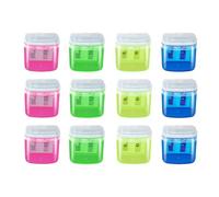 Pencil Sharpener - Manuale Pencil Sharpener | Small Pencils Sharpeners With 2 Holes,12 Pieces Handheld Stationery Students Accessories For School Teens Artist Adults Children Girls Boys
