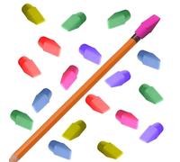 Pencil Top Erasers | Wedge-Shaped Pencil Eraser Caps | Colorful Erasers for Pencils, Perfect Back-to-School Stationery Supplies, Classroom Rewards, Party Gift Packs, Available in 50pcs, 100pcs