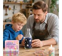 Pencils 12 Colori | Candle Mal impostato per principianti e hobbisti | Facile maneggevolezza per bambini e adulti su tessili di borse arte e celebrazioni