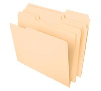 Pendaflex Cartelle di file, formato lettera, 8-1/2 "x 11", Classic Manila, 1/3-Cut Tabs in posizione sinistra, destra, centro, 100 per scatola (65213)