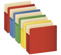 Pendaflex Globe-Weis/Pendaflex Buste portadocumenti colorate formato lettera, espansione 3,5 pollici, colori assortiti, 5 tasche per confezione (