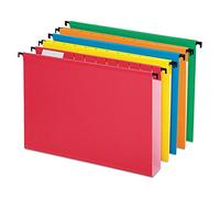 Pendaflex SureHook - Cartelline sospese rinforzate, capacità extra, formato lettera, colori assortiti, totale di 20 cartelle per scatola (6152 x 2 ASST)