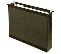 Pendaflex Surehook reinforced extra Capacity Hanging Pockets, Letter size, standard Green, 8,9 cm capacità, Tab 5 posizioni, 4 per Pack (9217)