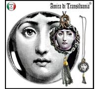 pendaglio gioiello collana pendente amuleto steampunk art deco talismano liberty