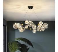 Pendant Ceiling Lamp For Hall Living Room Bedroom Ring Light Dining Room Kitchen Long Table Led Chandelier Luxury Decor Black