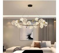 Pendant Ceiling Lamp For Hall Living Room Bedroom Ring Light Dining Room Kitchen Long Table Led Chandelier Luxury Decor Black
