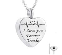 Pendant, Chains Steel I Love You Forever... Memorial Locket for Men with Funnel Kit & Bag