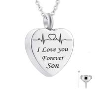 Pendant, Chains Steel I Love You Forever... Memorial Locket for Men with Funnel Kit & Bag