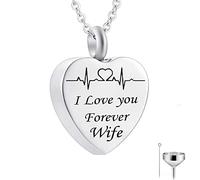Pendant, Chains Steel I Love You Forever... Memorial Locket for Men Women with Funnel Kit & Bag