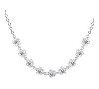 Pendant Elegant Women Necklace Silver Plated Simple Flower Shape Design Keep Your Heart Silver 55CM
