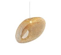Pendant Lampshade Natural Chandelier Wicker Droplight Bar Study Rural Japanese Lamp Home And Shop Decor Creative Light Fixtures for Living Room Kitchen(40cm)