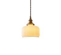 Pendant Light, Brass Ceramic Bowl Pendant Lamp, Screw Art Ceiling Lighting,Island Japanese Texture Hanging Light,Milky White Chandelier,French Lampshade Kitchen V-intage Bedroom Corridor Hotel Decora