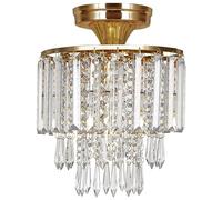 Pendant Light, Metal Crystal Chandelier, Modern Antique Design Appearance Ceiling Lamp, Suitable for Bedroom, Dining Room, Living Room, Study Room, Bathroom, Bookcase, Corridor, Etc.(B Gold Ceiling c