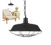 Pendant Light Shade Industrial - Decorative Ceiling Lampshade For Renters Apartment Kitchen Living Room Bedroom Office | Metal Construction With Wide Shade Design Offering Stylish Illumination Ambianc