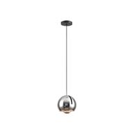 Pendant Lighting Kitchen Island, 8W Black Globe Ceiling Warm/Nature/Cool Lights Color, LED Hanging Light Fixture Chandelier for Bedroom Bedside Hallway
