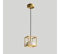 Pendant Lights, all Copper Light Luxury -Ni Single Head Chandelier LED Art Glass Hanging Light Long Line Bedroom Porch Decorat Ceiling Pendent Lamp Indoor Lighting Pendant White(White)
