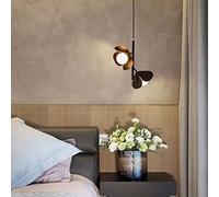 Pendant Lights, Bedside Chandelier Minimalist Dining Room Lamp - Leaves Pendant Lights Restaurant Small Droplight LED Art Bedroom Living Room Lighting Luxury Net Red Lamps Pendant(Trichromatic