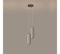 Pendant Lights, Brass Ring Line Chandelier Luxury Bedside Pendant Light LED Restaurant Decorat Ceiling Pendent Lamp Indoor Home Lighting Adjustable Pendant(Dark,A)
