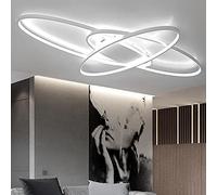 Pendant Lights, Chandelier Matt White Aluminum Alloy Oval Ceiling Light Acrylic Chandelier Ceiling Lamp Dimmable with Remote Control Apply to Living Room Bedroom Restaurant Balcony Office Corridor PE